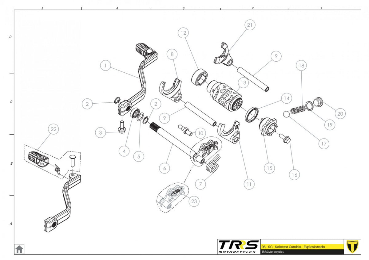 TRRS 2023 ONE — 06MT Pārnesumu selektors